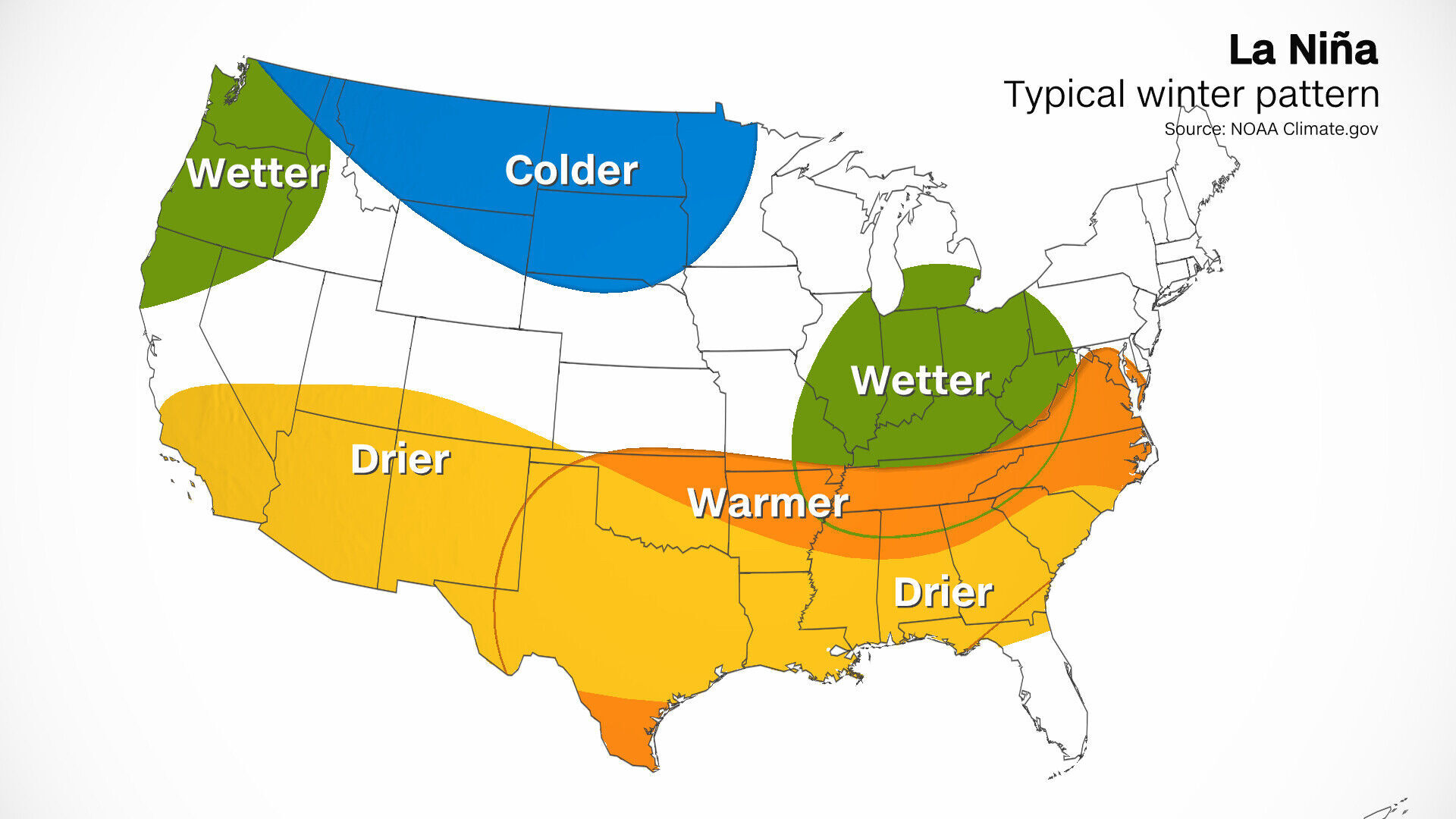 La Niña has arrived and will stick around. Here is what that means for the dry Southwest and US hurricanes